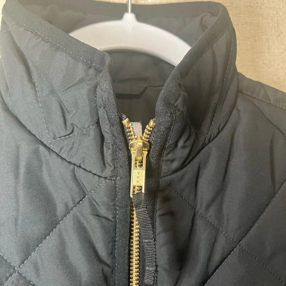 J.Crew XXS puffer vest jacket with snap pockets in black